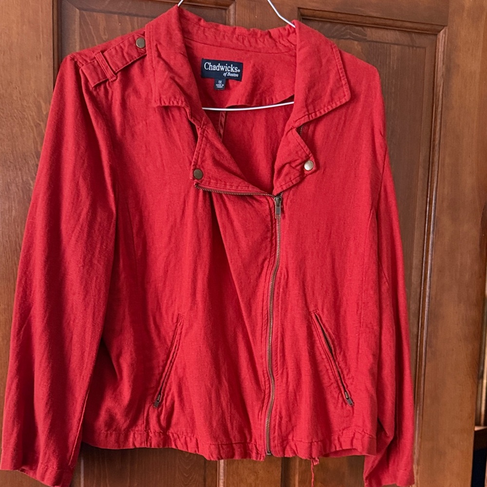 Chadwicks Bold Red Utility Jacket for Women